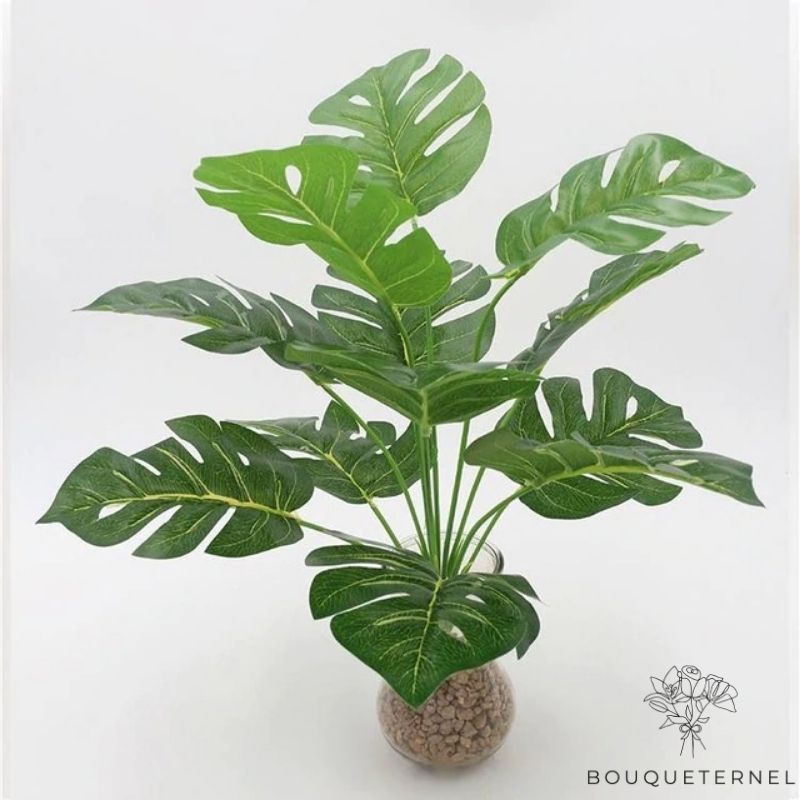Branche Artificielle Feuille Monstera Artificielle 12 Feuilles de Monstera Artificielles | 40 cm