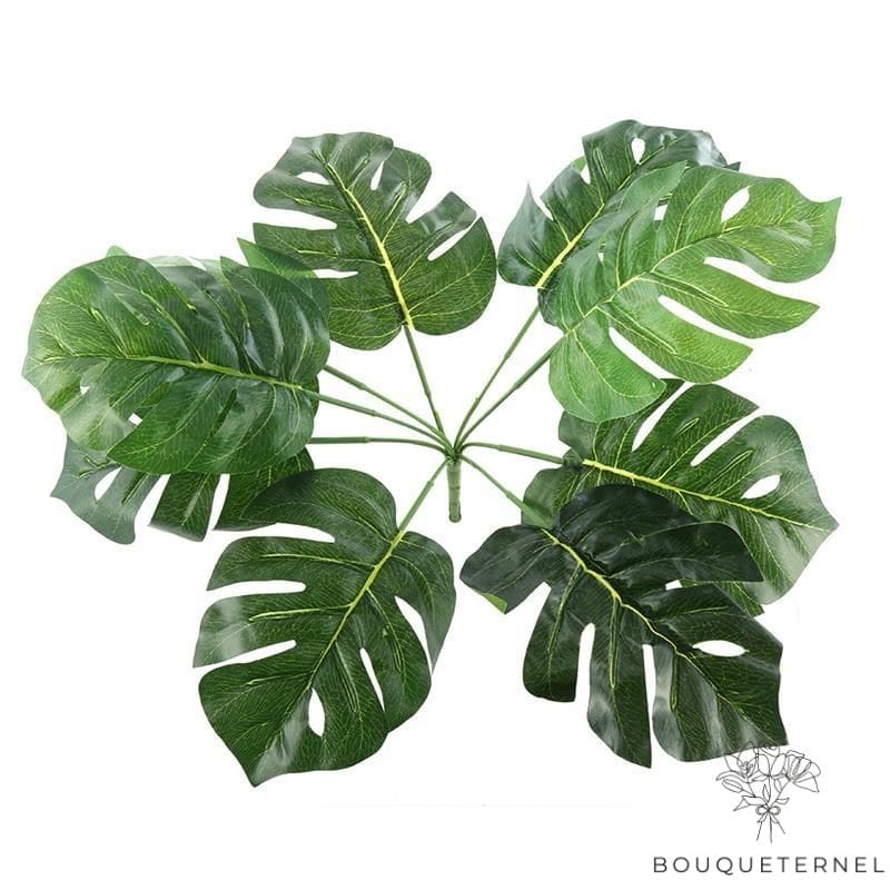 Branche Artificielle Feuille Monstera Artificielle 9 Feuilles de Monstera Artificielles | 30 cm