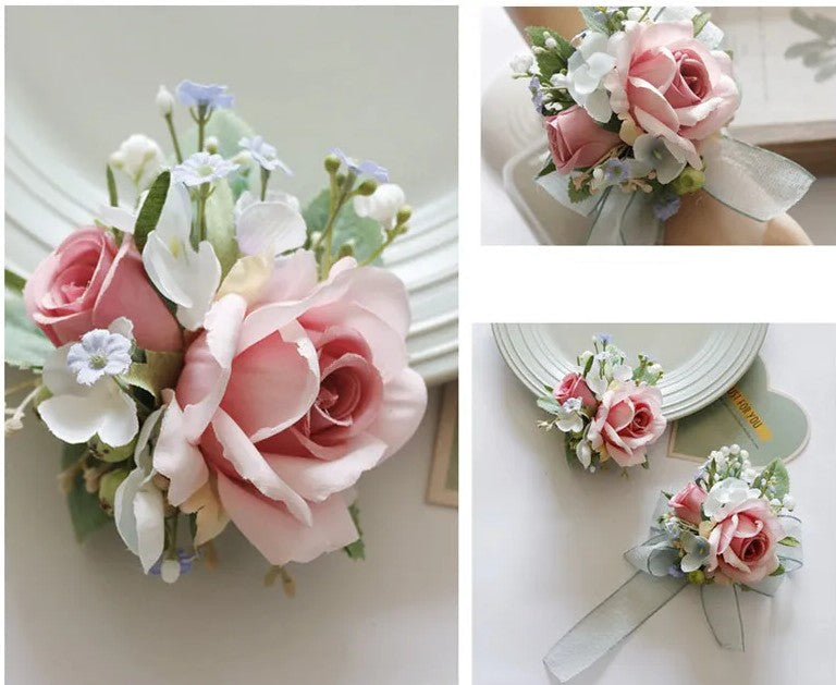 Boutonnière Rose pour Mariage portée