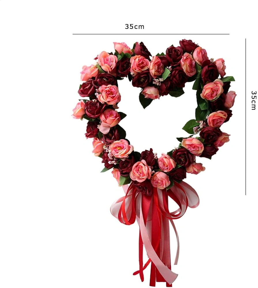Couronne Mortuaire en Forme de Cœur dimensions