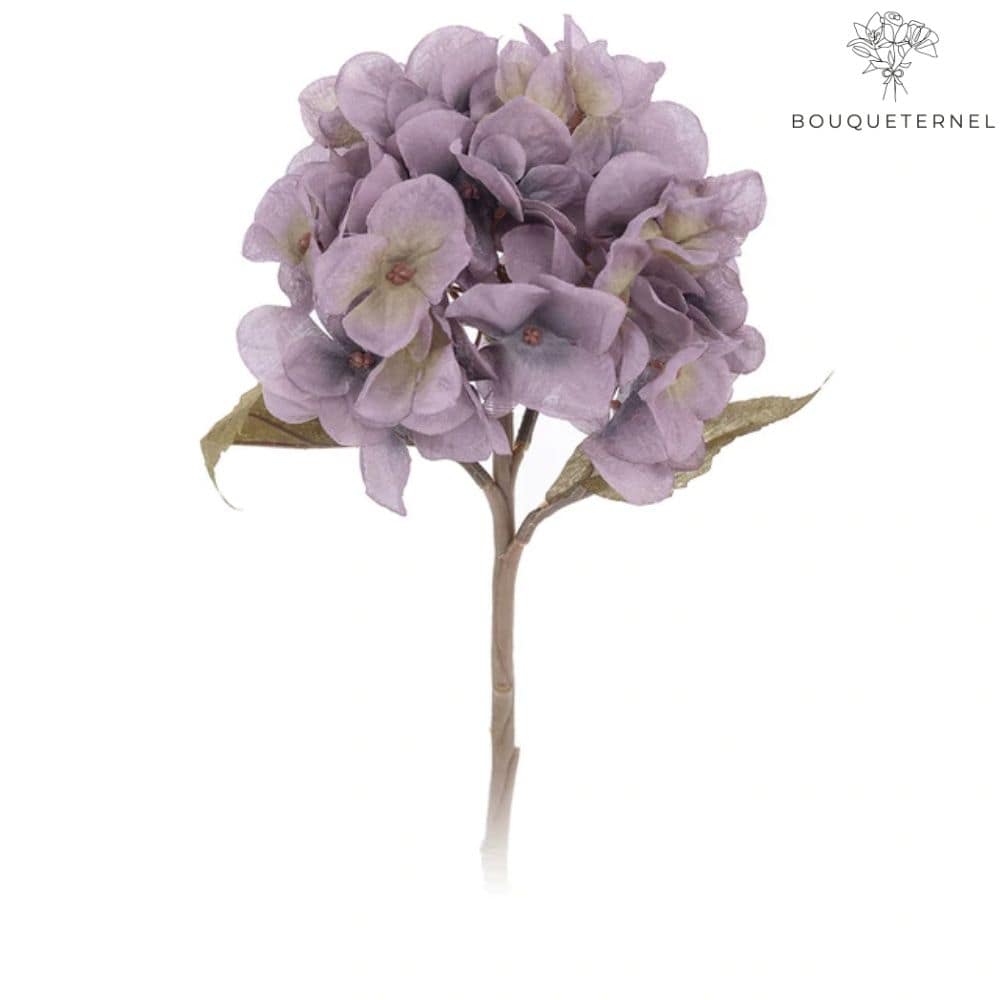 Hortensias Serrata Artificiels Gris
