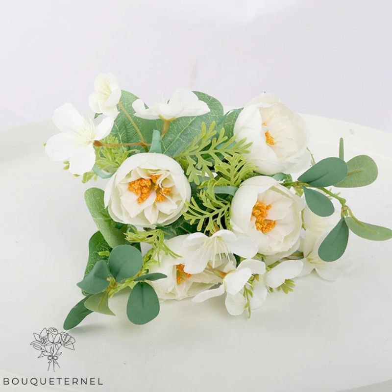 Roses Arvina Artificielles Blanche