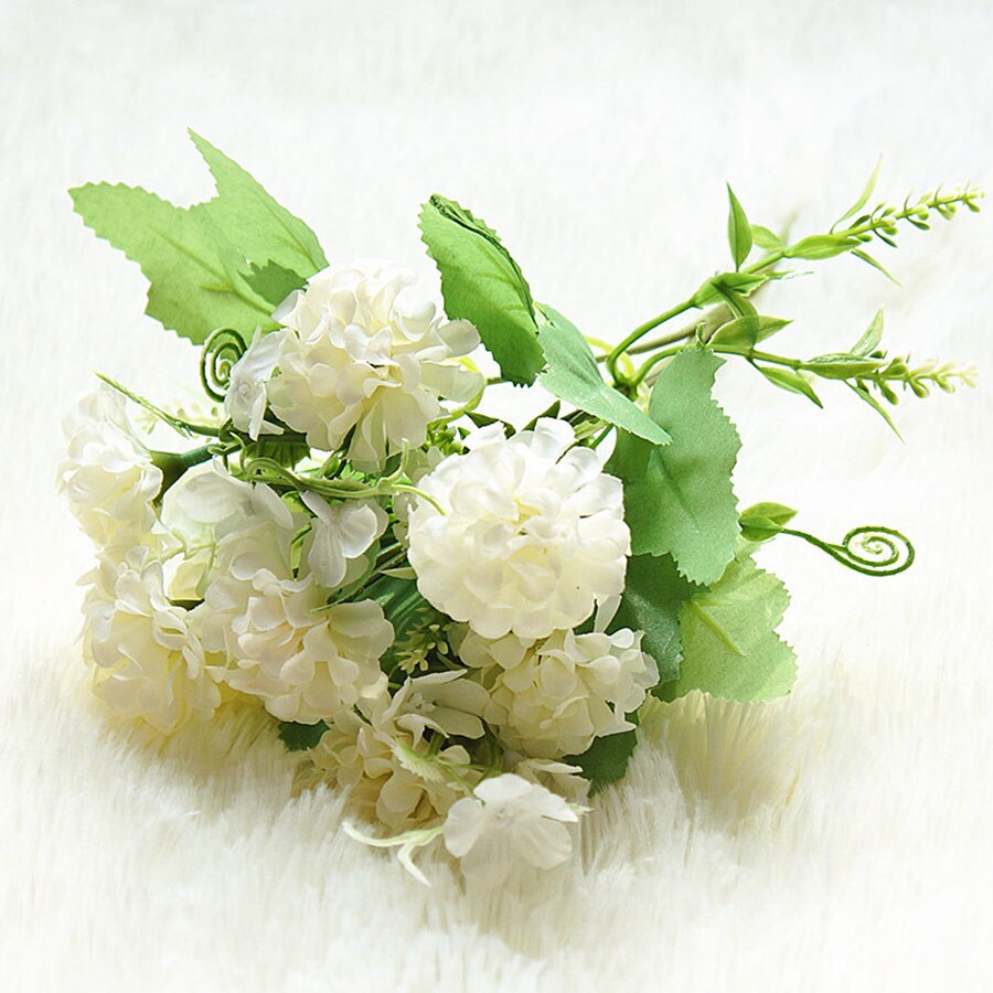 Hortensias Quercifolia Artificiels Blanche