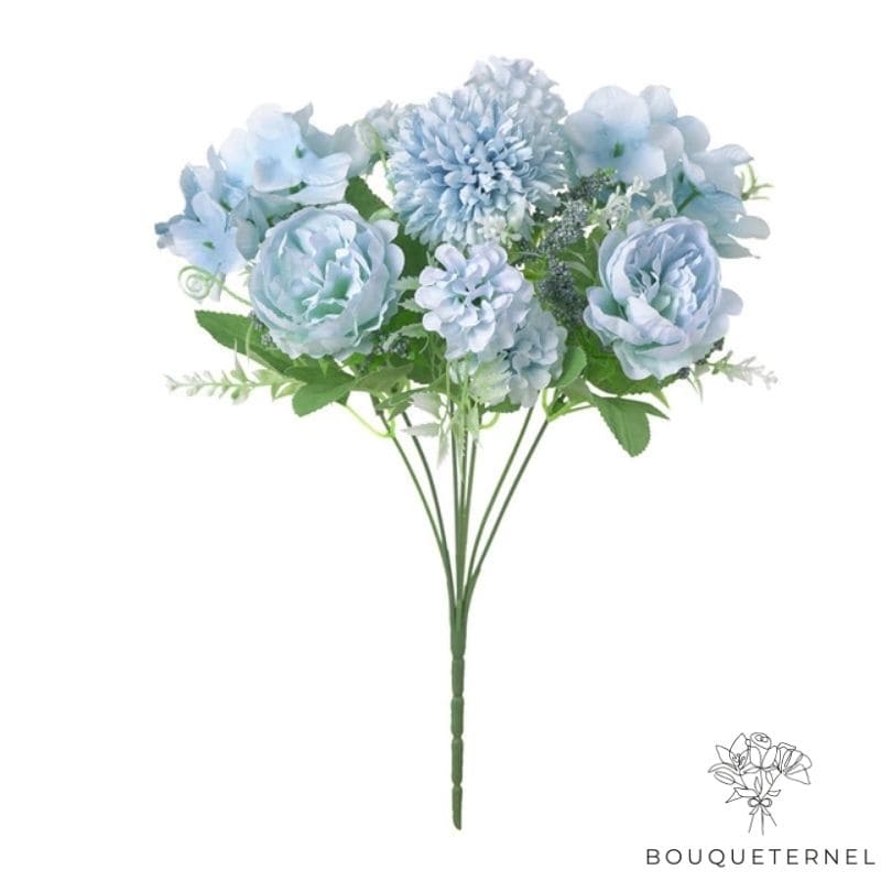 Roses Abietina Artificielles Bleu