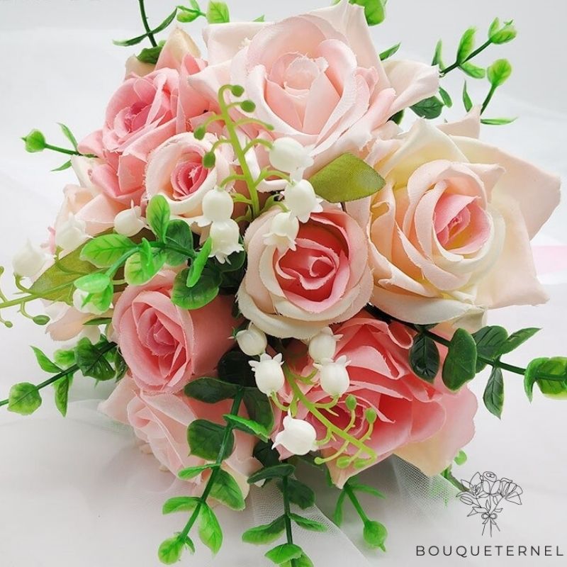 Bouquet de Fleurs de Mariage Simple Roses