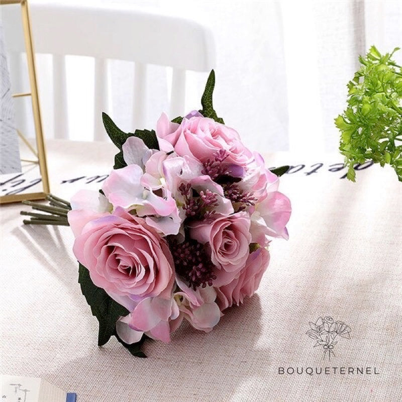 Bouquet de Mariée Artificiel Pas Cher Violettes Pâles