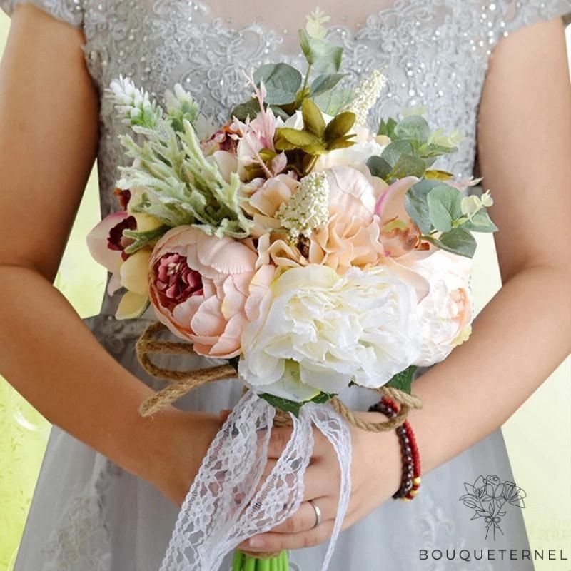 Bouquet de Mariée Pivoines Vintage