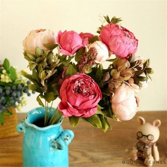 Bouquet de Pivoines Artificielles Rose