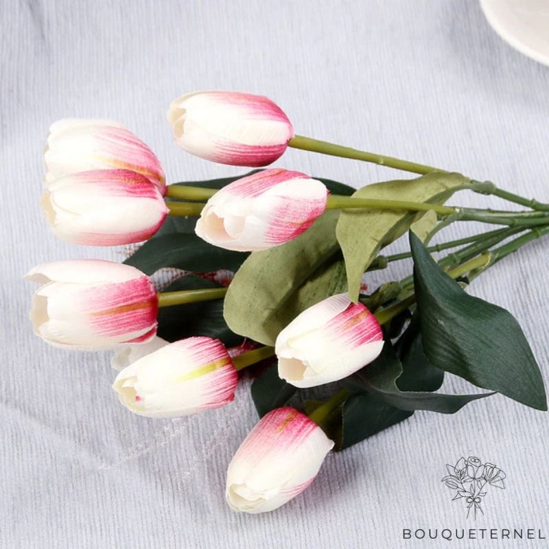Tulipes Agenensis Artificielles Roses Pâle