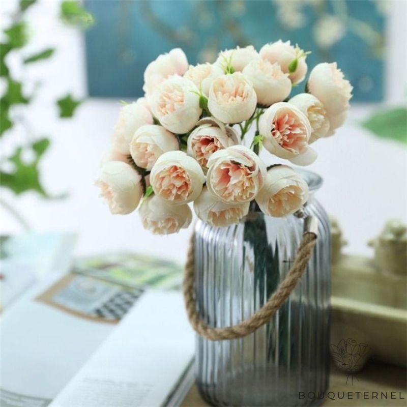 Bouquet en Fleurs Artificielles pour Cimetière Blanche