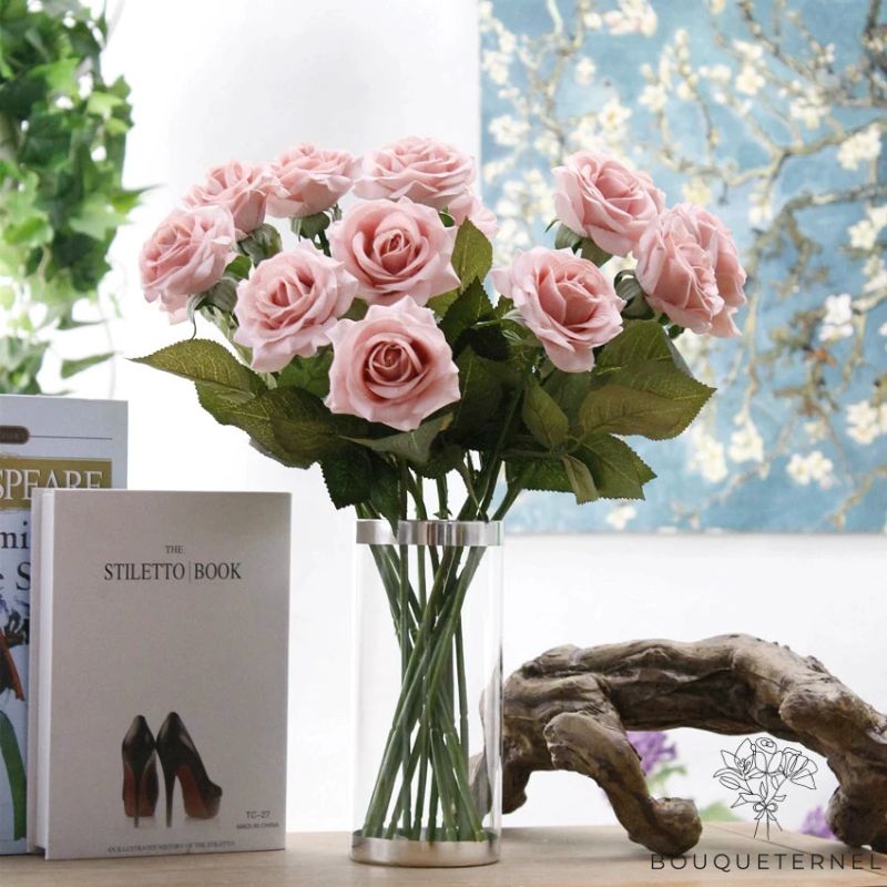 Bouquet de Fleurs pour Tombe Rose