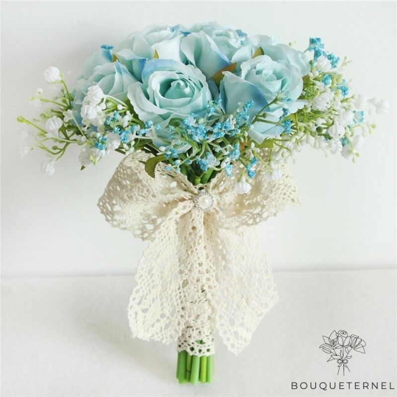 Bouquet de Mariée Simple & Original Bleues