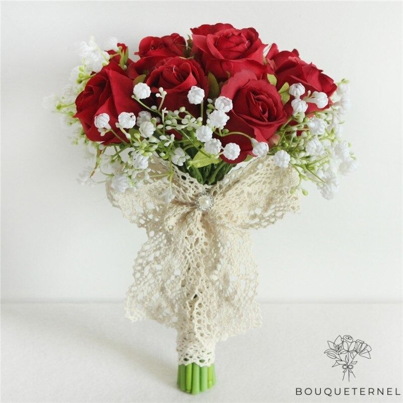 Bouquet de Mariée Simple & Original Rouges