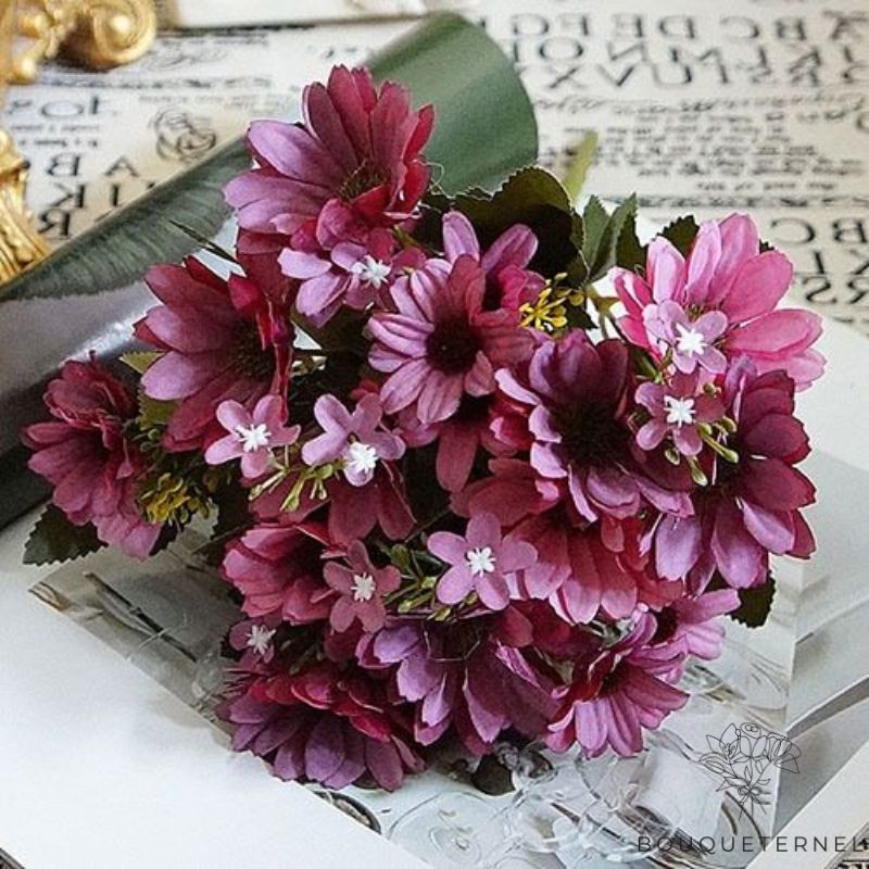 Bouquet pour Pierre Tombale Violette