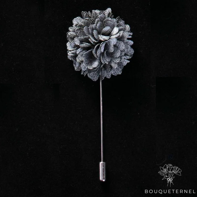 Œillet Boutonnière Mariage Grise