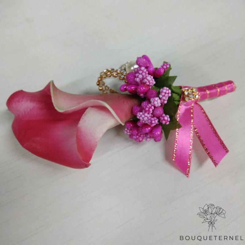 Boutonnière de Mariage en Calla Rose