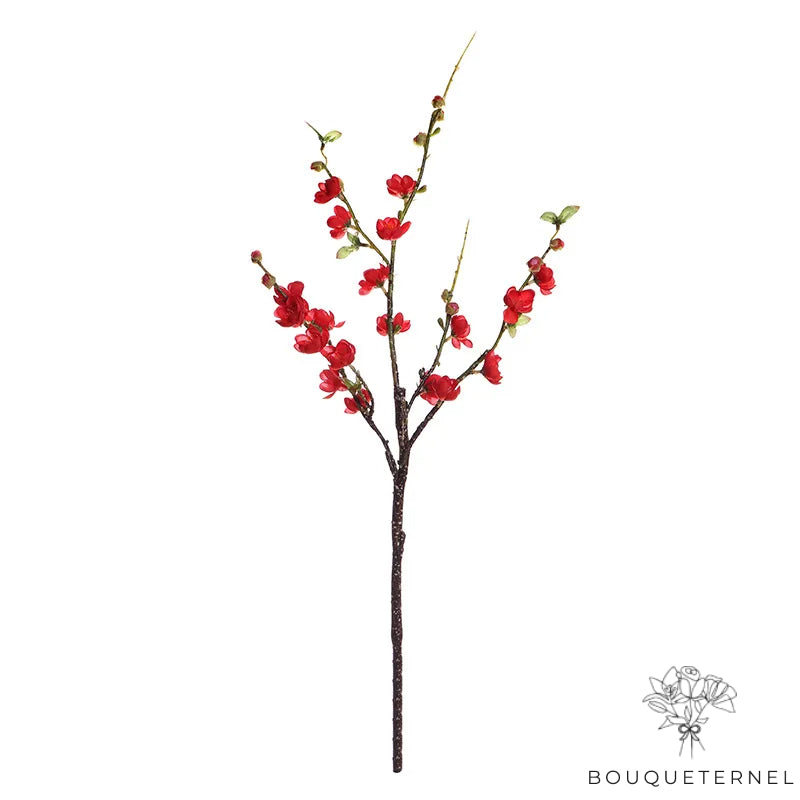 Branche Artificielle à Fleurs Rouges