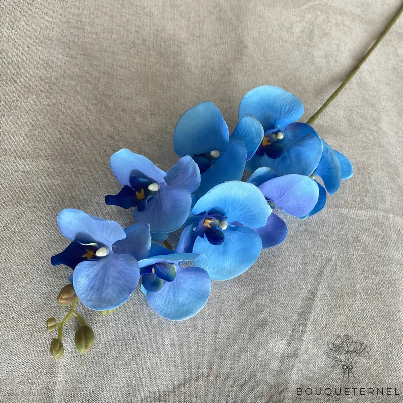 Branche Artificielle d'Orchidée Bleue