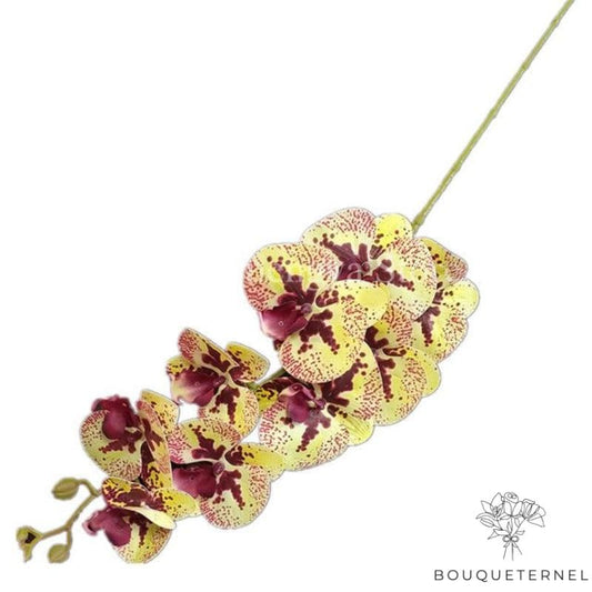 Branche d'Orchidée Artificielle Jaune