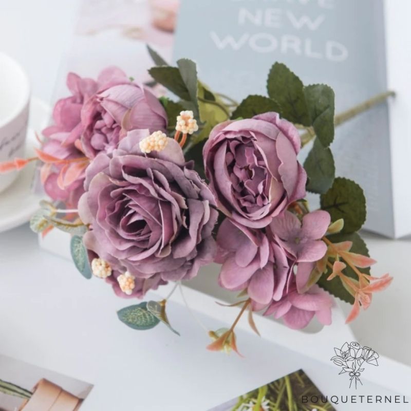 Roses Rubra Artificielles Violettes