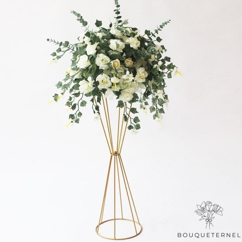 Centre de Table Haut pour Mariage Blanches