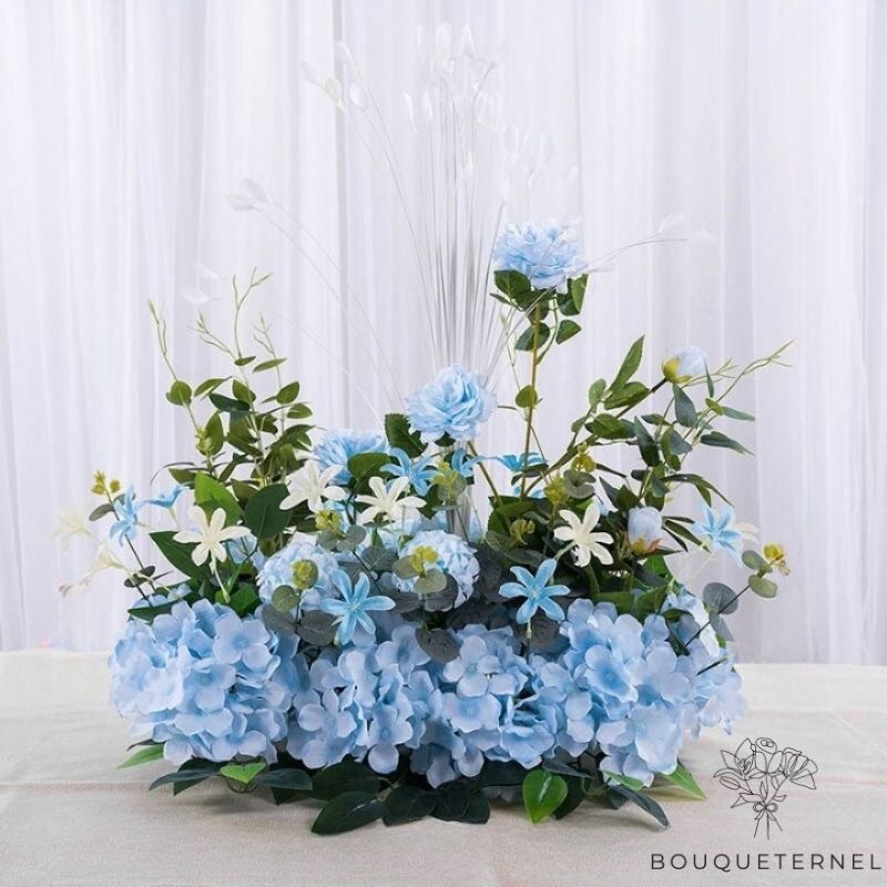 Centre de Table pour Mariage Chic Bleues