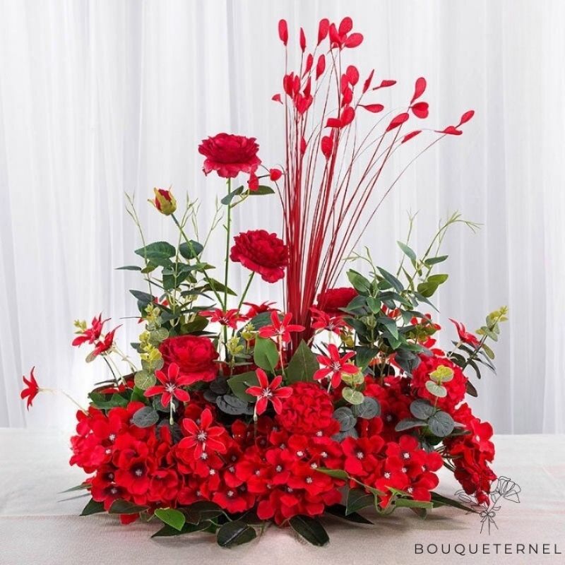 Centre de Table pour Mariage Chic Rouges