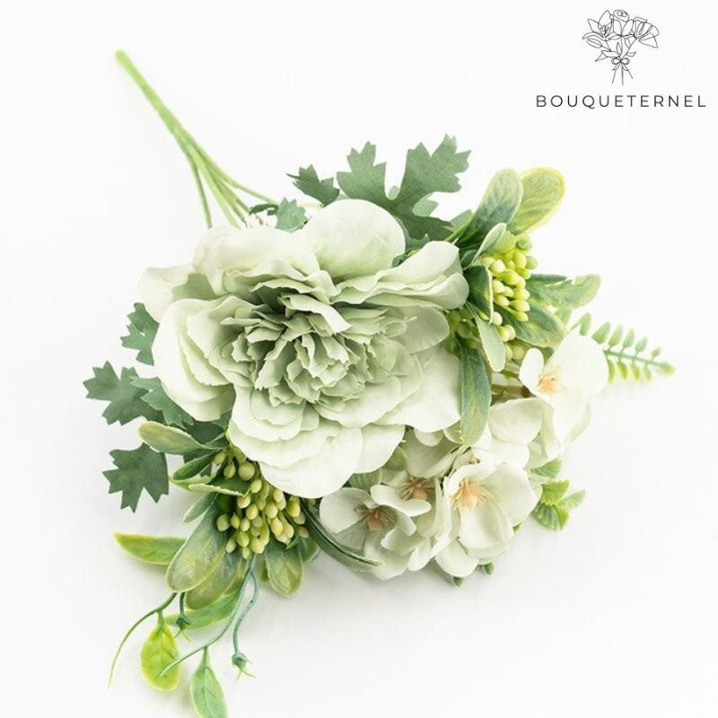 Pivoines Anemoniflora Artificielles Vertes