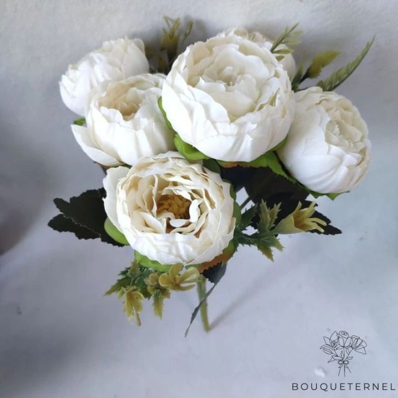 Composition Florale de Deuil pour Homme Blanche