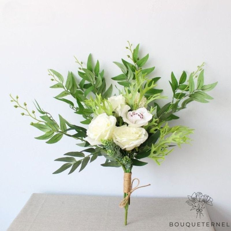 Fleurs Artificielles pour Cimetière en Cône Blanche