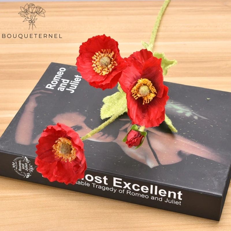 Coquelicots Apulum Artificiels Rouge
