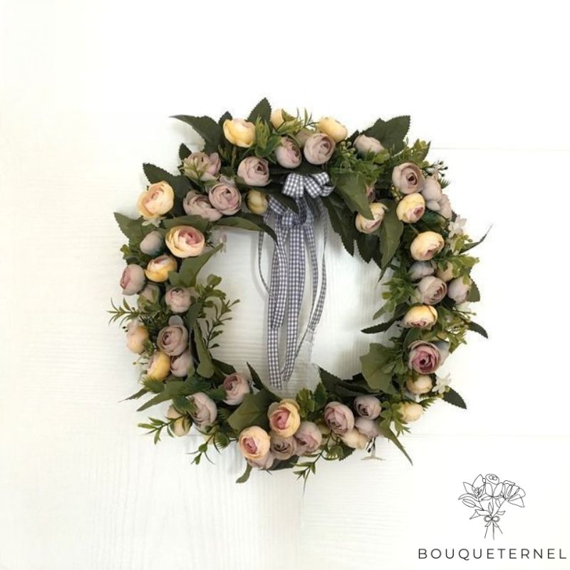 Couronne de Fleur de Décès Grise