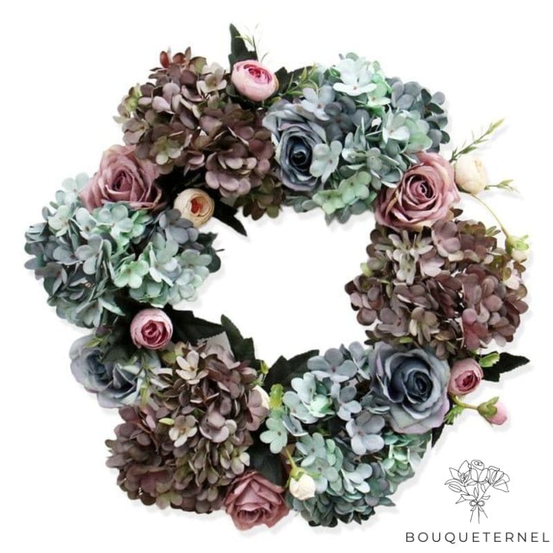 Couronne de Fleur pour Deuil Bleue