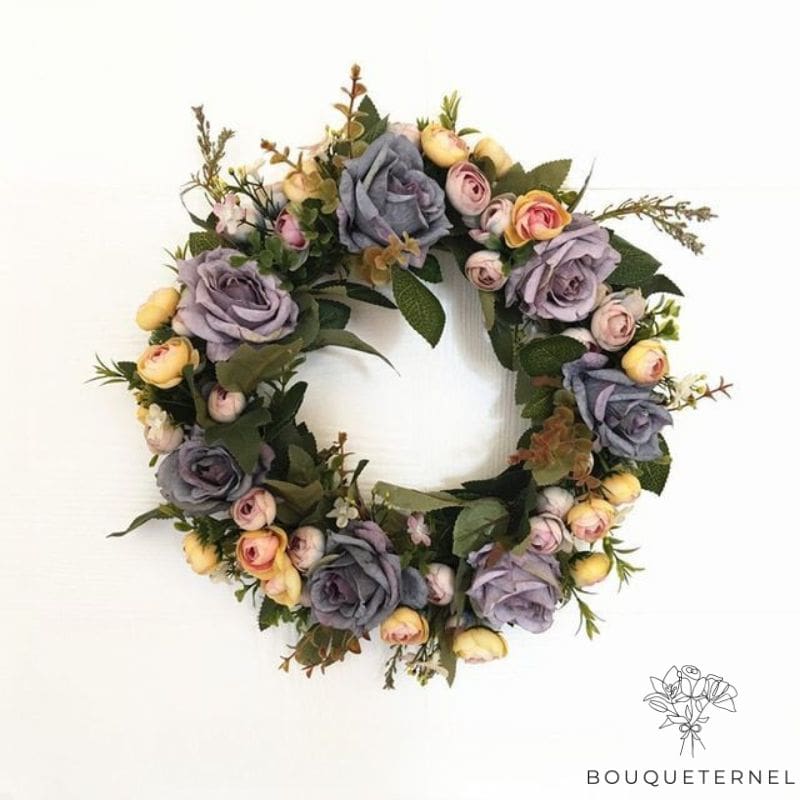 Couronne Mortuaire Artificielle Grise