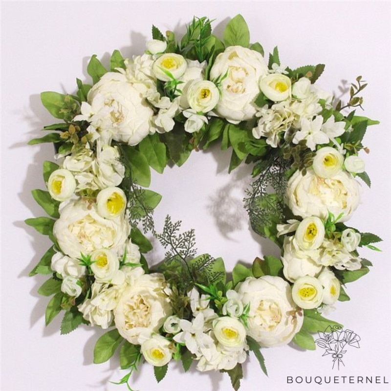 Couronne Mortuaire Blanche Blanche