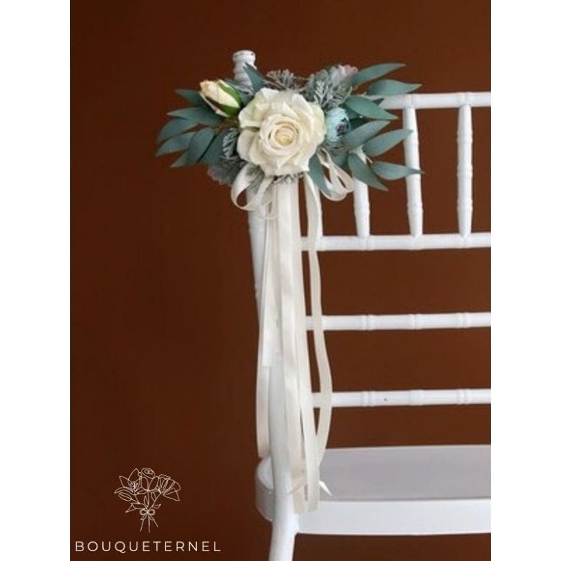 Décoration de Chaises d'Église pour Mariage Blanche