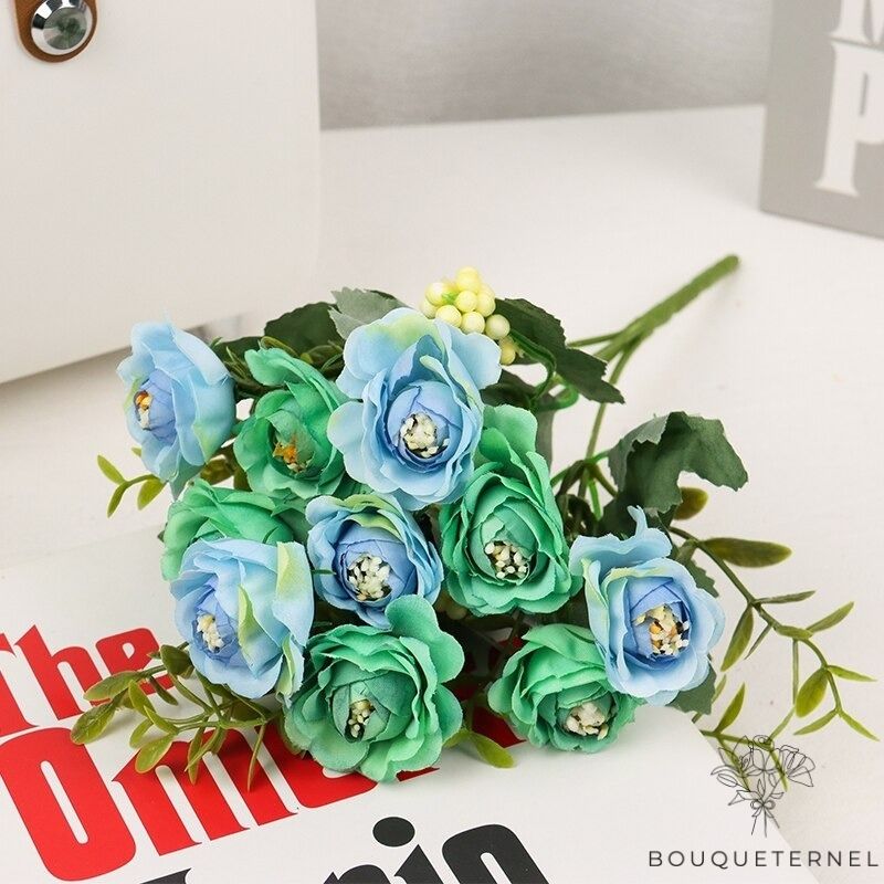 Pivoines Bysantina Artificielles Bleues
