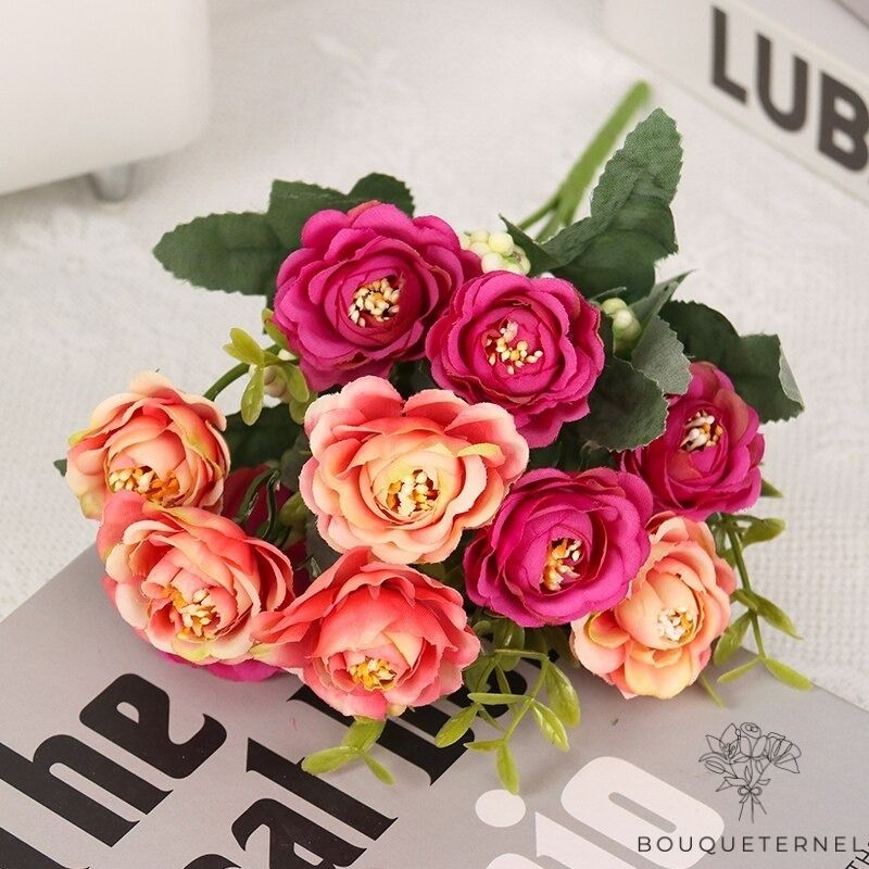 Pivoines Bysantina Artificielles Violettes