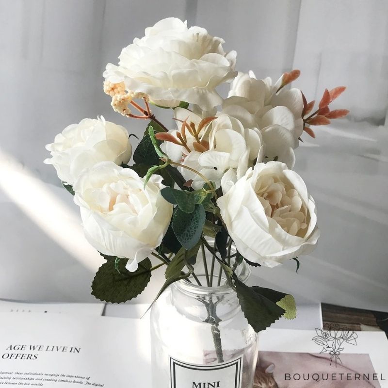Roses Taquetiana Artificielles Blanches