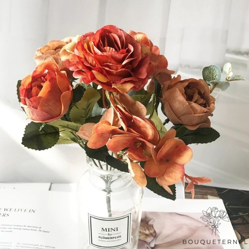 Roses Taquetiana Artificielles Oranges
