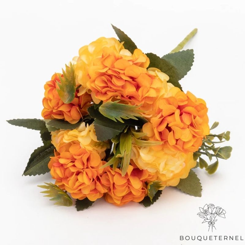 Hortensias Mutabilis Artificiels Orange