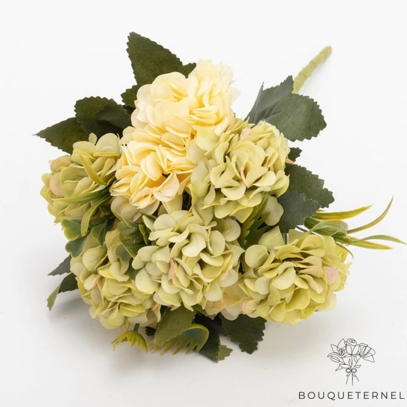 Hortensias Mutabilis Artificiels Verte