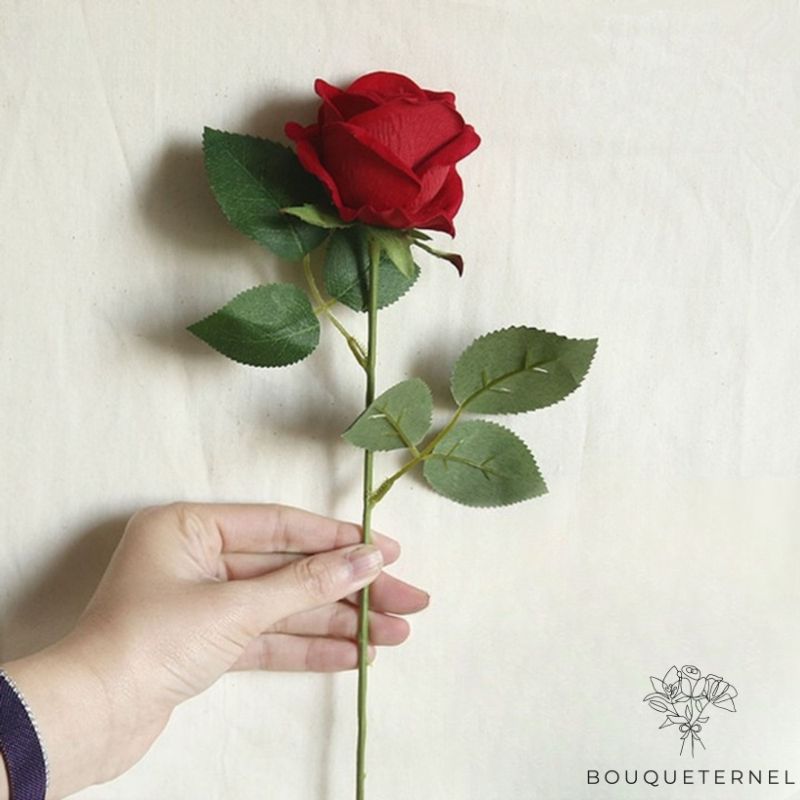 Fausse Rose Rouge Rouge