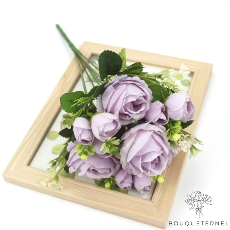 Roses Crépinia Artificielles Violettes