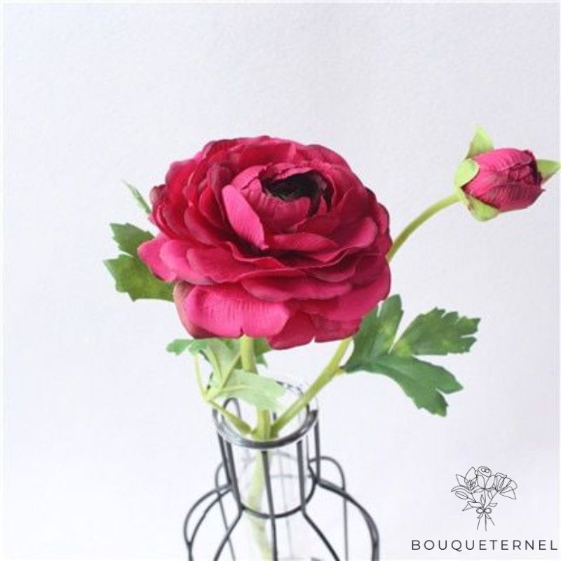 Fleur Artificielle de Pierre Tombale Rouge