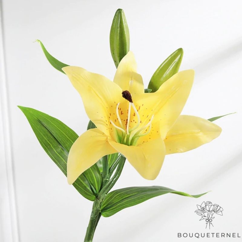 Fleurs de Lys Striatum Artificielles Jaune