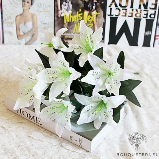 Fleurs de Lys Peregrinum Artificielles Blanche