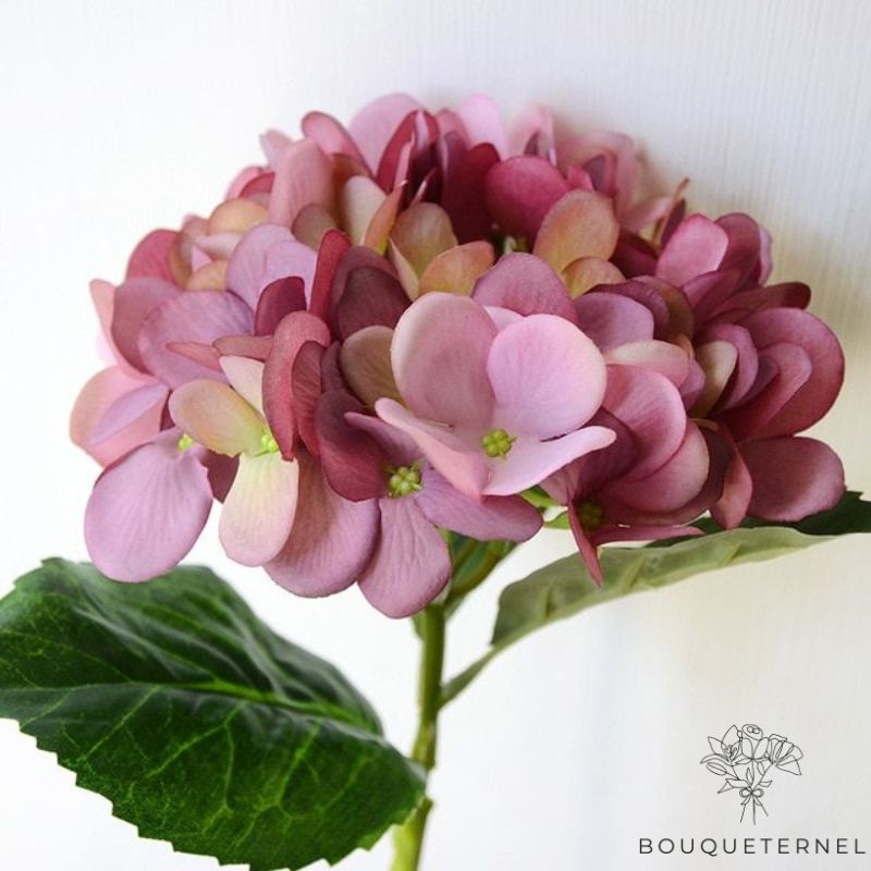 Fleur Hortensia Artificielle Violette