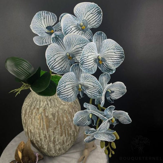 Fleur Orchidée Artificielle Grise
