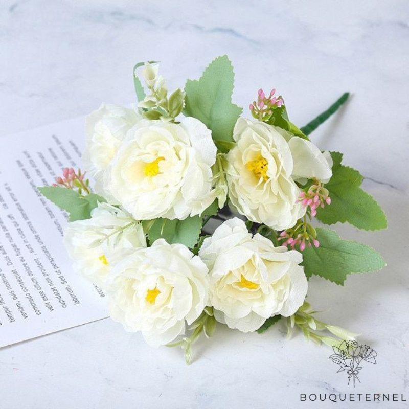 Fleurs Artificielles de Qualité pour Cimetière Blanche